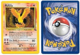 Pokémon Moltres 12/62 Fossil Set Hologram Game Card 1999 Wizards NEW UNPLAYED - £21.28 GBP