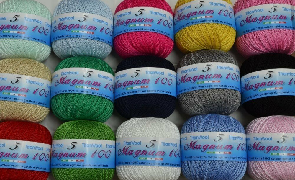 Primary image for Yarn Pure Cotton Thread of Scotland Egyptian TITANWOOL Magnum 3.5oz Title 5