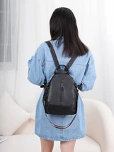 Genuine Leather Women&#39;s Backpack Convertible Shoulder Bag 3 in 1 Fashion Knapsac - £93.76 GBP