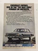 1983 Chevrolet Caprice Car Print Ad Advertisement pa16 - $7.91