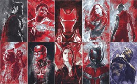 Avengers 4 End Game Movie Poster Russo Brothers Marvel Characters Art Film Print - £9.51 GBP