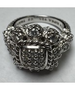 Judith Ripka Sterling Silver CZ Floral Bloom Cluster Ring Size 7 - $923.44 MXN