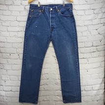 Levis 501 Jeans Mens 35 X 30 Button Fly Straight Leg Western Cowboy Rode... - $59.39