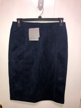 NWT Marc New York Andrew Marc Womens Medium Faux Suede Skirt Navy 30-32&quot; Waist - £14.00 GBP