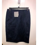 NWT Marc New York Andrew Marc Womens Medium Faux Suede Skirt Navy 30-32&quot;... - £14.00 GBP