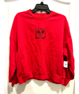 Disney Parks WDW Sweater Womens Large Red Mickey Mouse Embroidered Castl... - $54.14 CAD