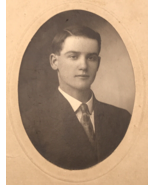 1910 Finely Dressed Teenage Boy 16 Years Old Albumen Print Photo Matted ... - $21.34