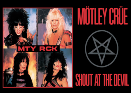 MOTLEY CRUE Shout At The Devil HORIZONTAL FLAG CLOTH POSTER BANNER CD Gl... - $20.00