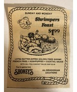 1978 Shoney’s Restaurant Vintage Print Ad Advertisement  pa21 - $8.90