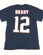 NFL New England Patriots Super Bowl XLIX #12 Tom Brady Navy Majestic T-Shirt M - £14.01 GBP