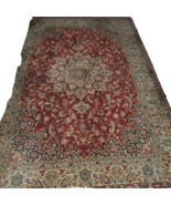 Hagopian VTG Handmade Worsted Wool Rose Bud Thick Plush Wool Rug Red 5&#39;x8&#39; - $701.50 CAD