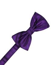 Purple Striped Satin Kids Bow Tie - £11.97 GBP