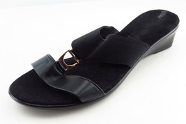Italian Shoemakers Size 9.5 M Black Slide Synthetic Women Sandal Shoes - £15.65 GBP