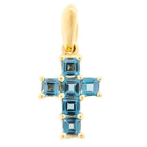 Jewelry of Venus fire  Pendant of VISSUDHA (THROAT CHAKRA) London blue topaz sil - £536.06 GBP