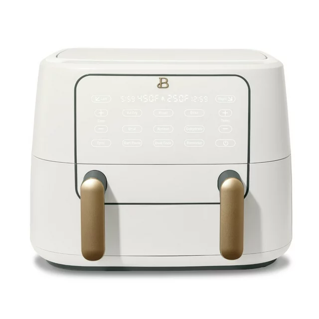 Beautiful 19092 9QT TriZone Air Fryer, White Icing by Drew Barrymore - £198.11 GBP