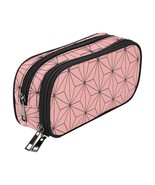 Nezuko Anime Pink Asanoha Hemp Leaf Pencil Case Pouch - $31.24 CAD