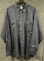 Patagonia Hemp Shirt Mens XL Navy Blue Long Sleeve Button Up Casual Dressy Work - £22.65 GBP