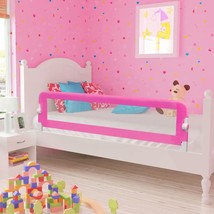 Toddler Safety Bed Rail 2 pcs Pink 150x42 cm - £40.57 GBP