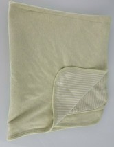 Baby Gap Green White Cotton Stripe Blanket 28&quot; x 31&quot; - $79.19