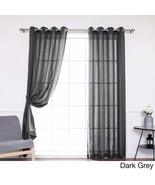 2 Pieces 96 Inch Dark Grey Color Gazebo Curtains Set Pair, Charcoal Grey... - $82.99