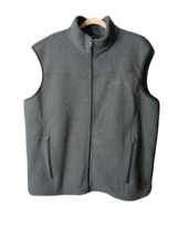 Eddie Bauer Fleece Full Zip Vest Mens Size XL Gray Outdoor Hiking Pockets - $19.79