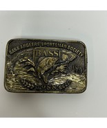 Vintage 1988 Bass Anglers Sportsman Society Brasstone Belt Buckle - £6.66 GBP