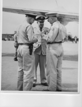 Original WWII Photo General with Pipe and Officers in Conference under a... - £31.38 GBP