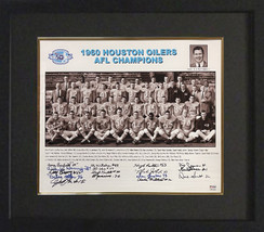 1960 Houston Oilers AFL Champions 16x20 Team Photo -16 Sigs Custom Framing -NFL/ - £234.59 GBP