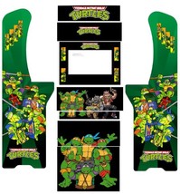 Atgames Legends Ultimate TMNT Green Starburst arcade design Art Vinyl Graphic - £63.14 GBP+