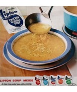 1956 Lipton Soup Mix Packets Chicken Noodle Advertisement Vintage Food D... - $35.07 CAD