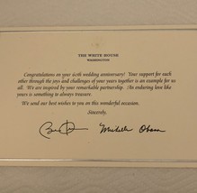 Obama 60th Wedding Anniversary White House Greeting Card Eagle Seal Democrat - £15.09 GBP