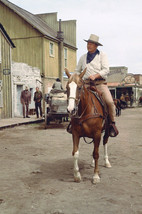 John Wayne in Chisum Riding into Western Town on Horse 24x18 Poster - £19.17 GBP