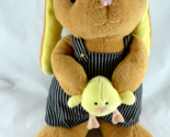 Animal Adventure Bunny Rabbit with Baby Chick Plush in Overalls 12&quot; PREC... - $19.79