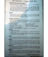 Vintage Michigan Consolidated Gas Company Gas Range Care &amp; Use 1950s - $37.66 MXN