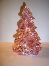 Mosser Glass Rose Pink Carnival 5.5&quot; Medium Christmas Tree Figurine - £27.80 GBP
