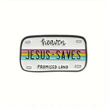 JESUS SAVES Enamel Pin ♡ Christian Religious Button ✩ Promised Land! Gos... - $8.91