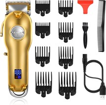 Professional Cordless Hair Trimmer For Men With Led Display, Kemei Mens Hair - £40.66 GBP