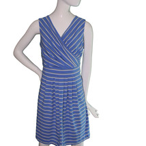 Lands End Women XXS (00-0) Petite Sleeveless Fit &amp; Flare Dress, Blue Stripe - $23.99
