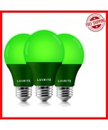 Energy Efficient A19 Green LED Bulbs,  Listed - 3 Pack for Holidays and ... - $569.03 MXN