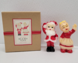 Two’s Company Christmas Holiday Decor Mr &amp; Mrs Santa Claus Candle Set  - £9.51 GBP