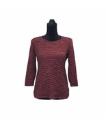 Cato Maroon top Womens shirt Sz L Large - $23.54 CAD