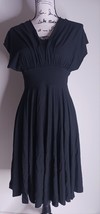 White House Black Market Convertible Dress Black Womens Sz 6 Fit Flare S... - $364.37 MXN