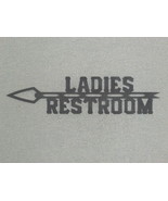 LADIES RESTROOM WOOD LEFT POINTING ARROW SIGN - $29.95