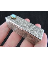 Antique Sterling Silver Lipstick Holder with Mirror Hand Wrought Italy T... - $91.99