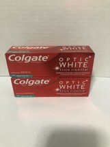 2 X Colgate Optic White Stain Fighter Toothpaste Fresh Mint Gel, 4.2oz E... - £6.00 GBP