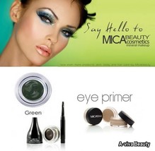 Mica Beauty Cosmetics Mineral Makeup Gel Eyeliner Green + Eye Primer - $41.57