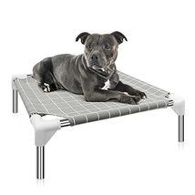 Elevated Dog Bed Cooling Dog Cat Cot Indoor Outdoor Waterproof Pet Bed Gray NEW - £36.27 GBP