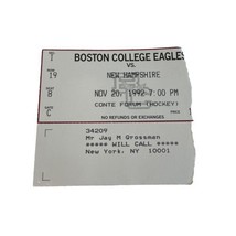 Boston College Eagles vs. New Hampshire Hockey Ticket Stub 11/20/1992 - £5.63 GBP