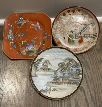 Lot of Vintage Japanese Handpainted Small Plates - £38.93 GBP