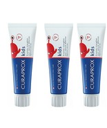3 PACK Curaprox Children&#39;s toothpaste with strawberry 2+ years 60 ml. - $905.20 MXN
